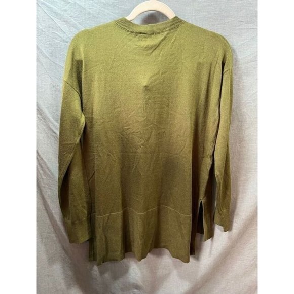 Andrea‎ Jovine Sweater Womens Small Green Long Sleeve Pullover Ladies - Picture 6 of 9